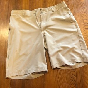 Men’s poly blend shorts, waist 34